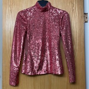NEW Cinq A’ Cept Joan pink sequins top XS. Mint condition. Worn one time.